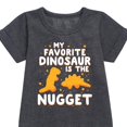 thumbnail image 2 of Instant Message - My Favorite Dinosaur is the Nugget - Toddler & Youth Girls Fleece Dress, 2 of 5