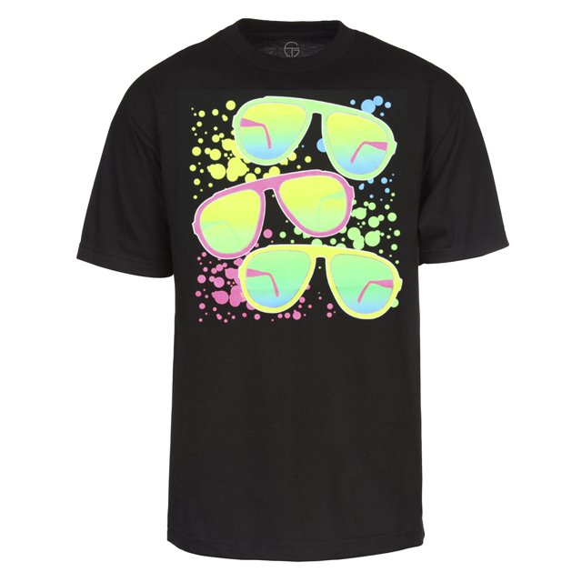 Sombras de verano Neon 80's Cotton T-shirt- Black, XXL Gravity Trading Camiseta de manga corta