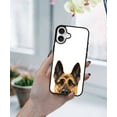 thumbnail image 5 of WIRESTER Shockproof Soft Rubber Cover Case for Apple iPhone 16 6.1" 2024, Animal Black Tan German Shepherd Dog, 5 of 5