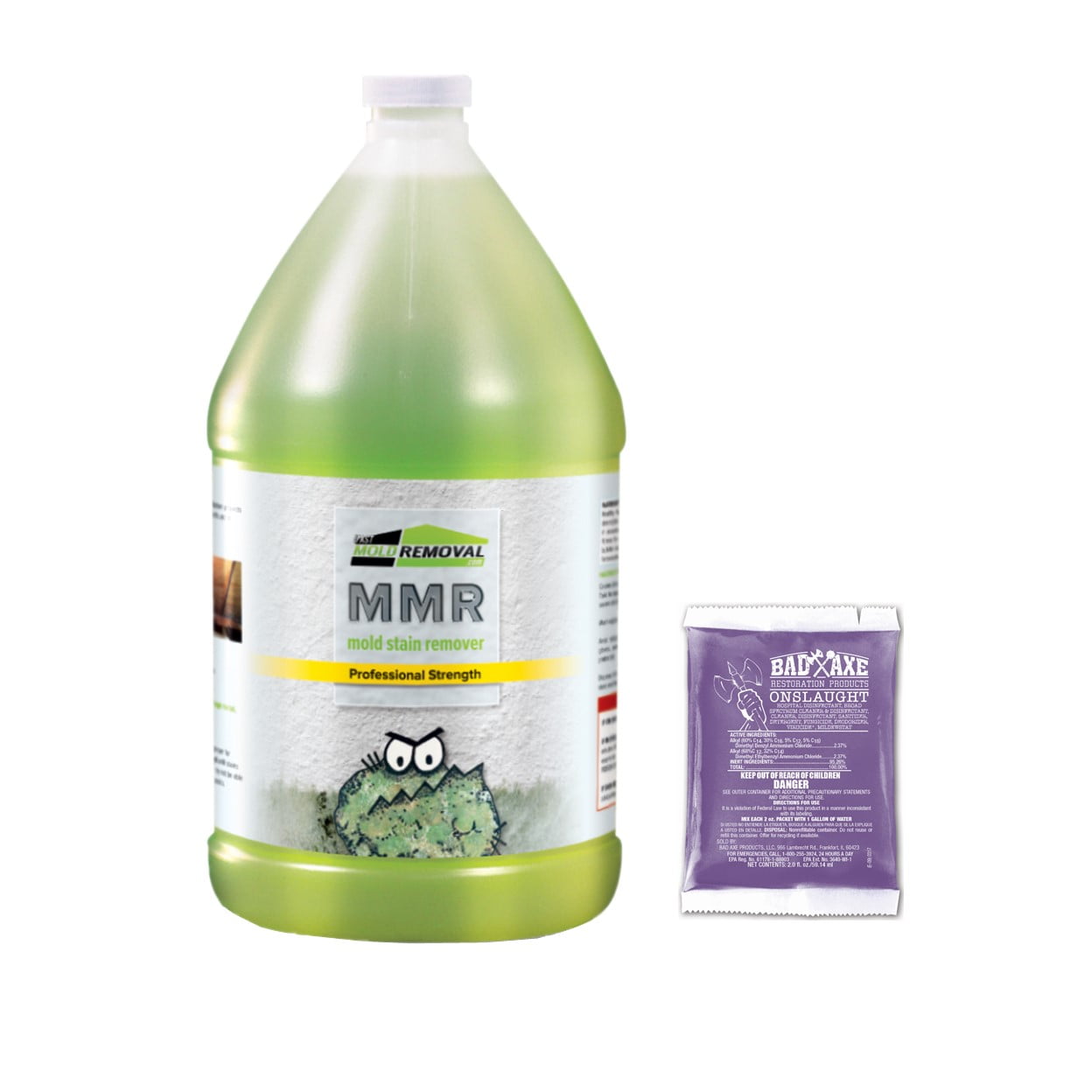 MMRGCPK MMR Pro 1gal. Instant Mold/Mildew Stain Remover & 2 oz