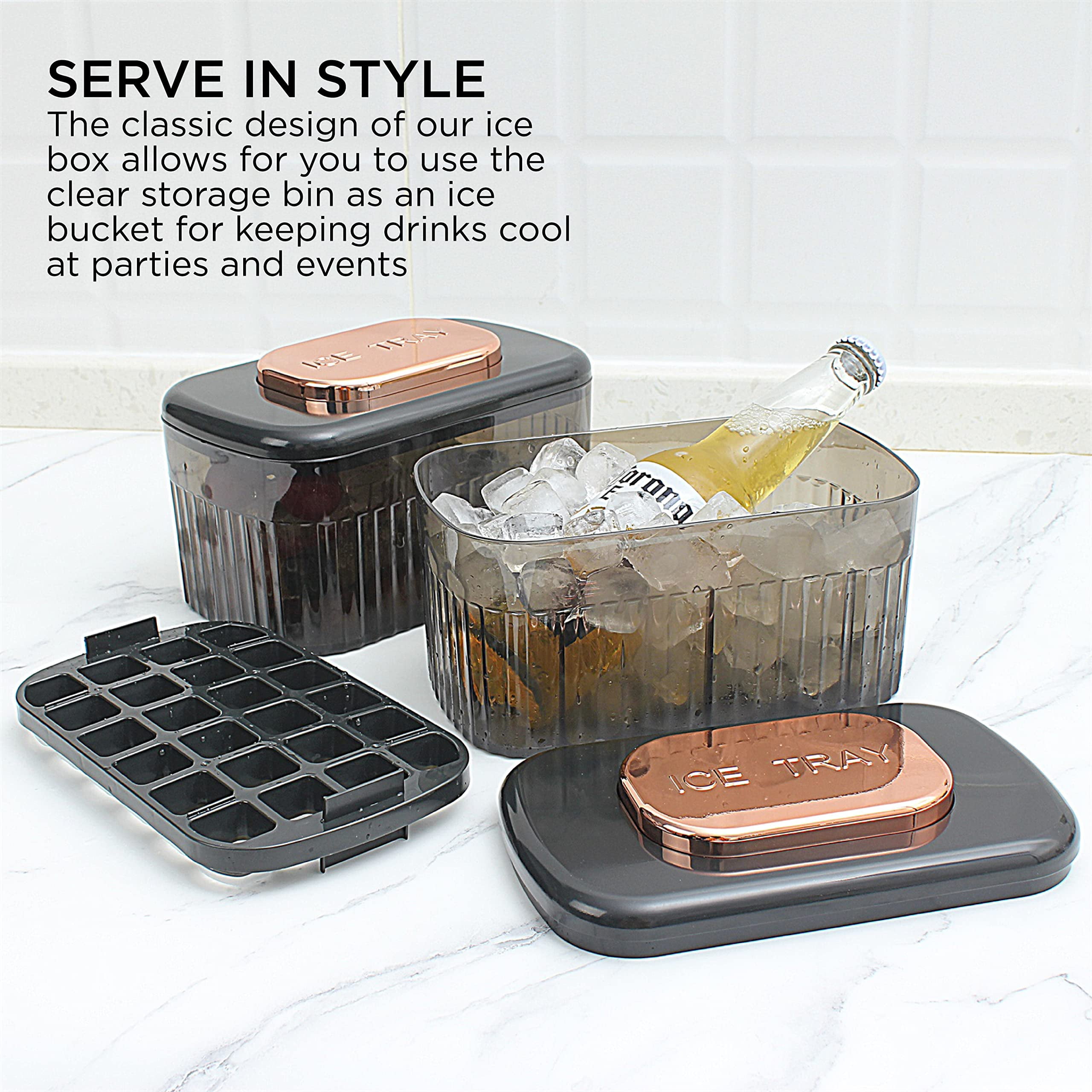 Cook with Color Ice Cube Tray with Lid, Gray