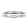 thumbnail image 1 of East-West Stackable Baguette Ring in 10K White Gold, 1 of 3
