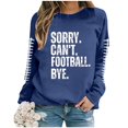 thumbnail image 4 of WEAIXIMIUNG Chandail Camouflage Femme Décontracté Léger Col Rond Chandails Manches Longues Graphique Football Imprimé Chandail Chandails Blouse Haut, 4 of 4