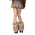 thumbnail image 3 of Douhoow Women Faux Fur Leg Warmers Winter Warm Socks Fuzzy Long Boot Cuffs Covers, 3 of 8