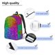 thumbnail image 3 of Easygdp Colorful Glitter Mochila de Lona Resistente para Laptop, Compatible con Laptops de 15 a 17 pulgadas, Ideal para Escuela, Trabajo y Viajes-Small, 3 of 5