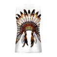 thumbnail image 4 of Raeneomay Off Shoulder Tops for Women Women's Retro Ethnic Style Feather Tassels Printed Sleeveless Tank Tops, 4 of 5