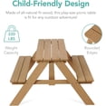 thumbnail image 5 of Wubio Kids Wooden Picnic Table, Outdoor Activity & Dining Table w/Adjustable Collapsible Umbrella, Built-in Seats - Natural/Navy, 5 of 16