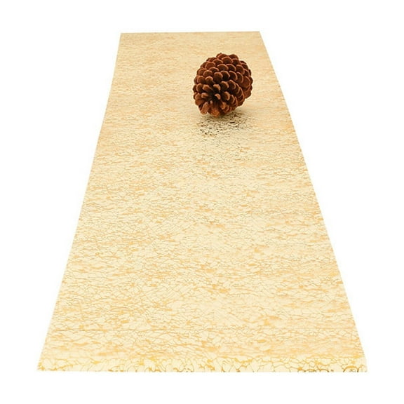 Arlajo Table Runner,Elegant Organza Fabric Table Cover,Table Top Decor Table Runner,11"X108",Gold