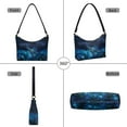 thumbnail image 4 of Kuiaobaty Sea Turtle Print Shoulder Purse for Women Flower Print Leather Underarm Sling Bag with Smooth Zipper Large Capacity Hobo Purse Tote Bag for Travel Blue, 4 of 7