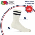 thumbnail image 6 of Fruit of the Loom Mens Americana Mid Crew Socks, 2-Pack, Sock Sizes 6-12, 6 of 7