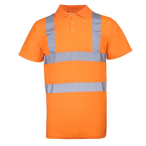 RTY High Visibility - Polo/camisa de seguridad de alta visibilidad (Tallas grandes hasta 5XL) - Trabajar / Reflectante (Paquete de 2) (Naranja fluorescente) RTY High Visibility UTRW6900_fluorescentorange