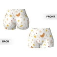 thumbnail image 3 of Sigee Funny Chicken Print Women's High Waist Workout Shorts - Squat Proof, Tummy Control, Yoga and Gym Activewear-Small, 3 of 9