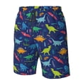 thumbnail image 5 of Kdxio Dinosaurs Adventure Pattern Mens Casual Shorts - Drawstring Summer Beach Sports Shorts for Men, 5 of 9