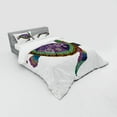 thumbnail image 3 of Ambesonne Psychedelic Bedding Set 3 Pcs, Sea Turtle Animal, Twin XL, Purple Orange Pink, 3 of 3