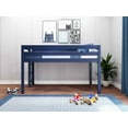thumbnail image 6 of JACKPOT Contemporary Solid Wood Low Loft Twin Bed with End Ladder in Blue, 6 of 6
