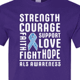 thumbnail image 4 of Inktastic ALS Awareness Strength Courage Support T-Shirt, 4 of 5