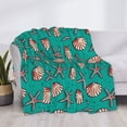 thumbnail image 3 of Naloa Starfish and Shell Flannel Blankets - Thick and Warm Blanket for Winter, Soft Fuzzy Plush King Blanket for All Seasons50"x40", 3 of 6