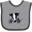 Heather and Black, variant on Inktastic Pocket Badger Boys or Girls Baby Bib