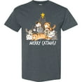 thumbnail image 3 of Inktastic Merry Catmas with Cat Tree and Yellow Star T-Shirt, 3 of 5