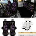 thumbnail image 3 of Jeiento Rose Car Seat Cover Set with Steering Wheel Cover Seat Belt Strap Cover Garbage Can Air Vent Pouch Auto Rearview Mirror Cover Coasters Keychain Straps, 15 Pack, Purple, 3 of 7
