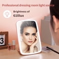thumbnail image 2 of Jordan&Judy Makeup Vanity Mirror with 42 Led Lights, 9.5in Touch Control with Brightness Adjustable, 3 Color Lighting,USB Rechargeable 2400mA Batteries Portable Travel Mirror (Pink), 2 of 7