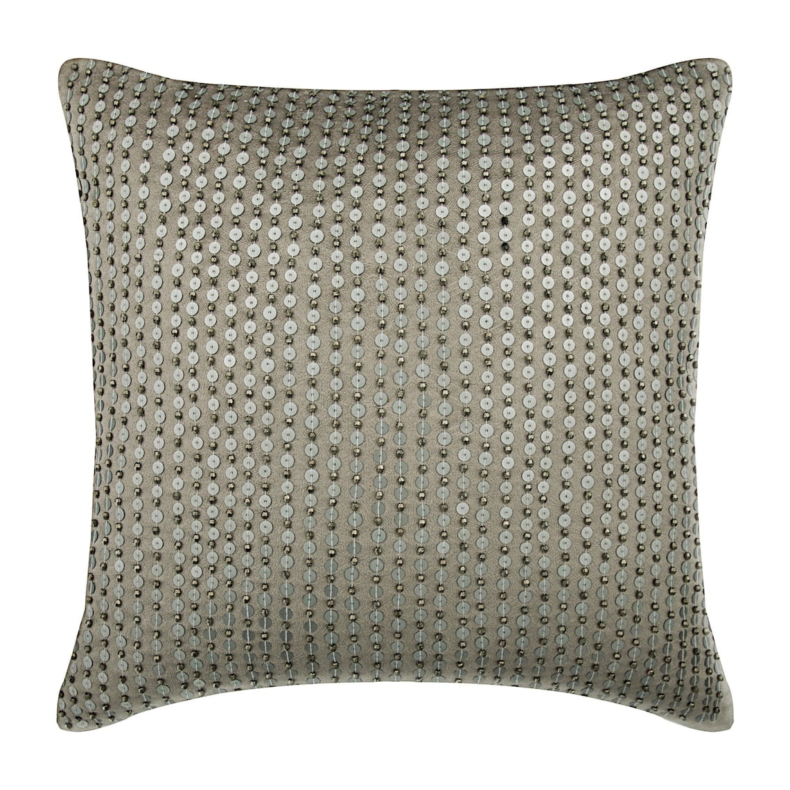 Decorative Pillow Covers With Zippers, Decorative Silver 26"x26" (65x65 cm) Euro Shams, Linen