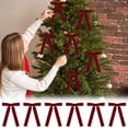 thumbnail image 4 of EWASWON Burgundy Velvet Christmas Bows, 16 Piece Wine Red Bow Ornaments for Christmas Tree, Wreath, Garland & Gift Wrapping, Reusable Holiday Hanging Decorations, 4 of 5