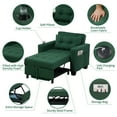 thumbnail image 3 of 3 in 1 Convertible Sleeper Sofa Pull Out Chair Bed with Usb Port Sleeping Couch Green, 3 of 9