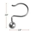 thumbnail image 4 of Utopia Alley Shower Hooks - Shower Curtain Rings for Bathroom - Rust Proof Shower Curtain Hooks for Shower Curtain or Liner - Set of 12, Brushed Nickel, 4 of 10