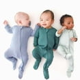 thumbnail image 4 of CAUYDY Boy Sleepwear for Infant Preemie Long Sleeve Pjs for Girl Newborn Clothing 3-6M 9-12M 18-24M Fall Winter Baby Loungewear Sizes 18-24 Months,Sky Blue, 4 of 5