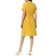 thumbnail image 3 of INSPIRE CHIC Vestido de Camisa con Cuello Notched y Escote en V para Mujeres, Cintura Elástica con Bolsillos, M Amarillo, 3 of 5