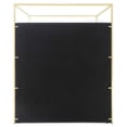 thumbnail image 7 of Rollie Canopy Vegan Leather Upholstered Queen Bed Frame In Black, 7 of 7