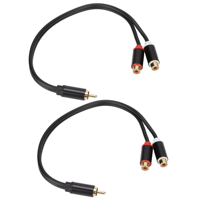 RCA Splitter Cable,2pcs RCA Splitter Cable Stereo Subwoofer Cable AV Accessories Best in its Class