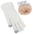 thumbnail image 2 of Womens Winter Thermal Gloves Cable Knit Wool Fleece Lined Cold Weather Wear, 2 of 6