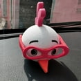 1Pc Cute glasses chickens car antenna pen topper aerial eva ball decor
