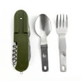 thumbnail image 5 of BadyminCSL Stainless Steel Portable Outdoor Camping Cutlery Set Foldable Knife Fork and Spoon Combo Multifunctional Travel Utensils Trioes, 5 of 9
