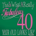 thumbnail image 3 of CafePress - 40Th Birthday Fabulous Women's Value T Shirt - Women's Traditional Fit Dark T-Shirt, 3 of 4