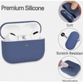 thumbnail image 2 of Case Cover Compatible with Airpods Pro, Soft Silicone Skin Case Cover Shock-Absorbing Protective Case for Airpods Pro, Front LED Visible, 2 Pack Dark Blue/Matcha Green, 2 of 5