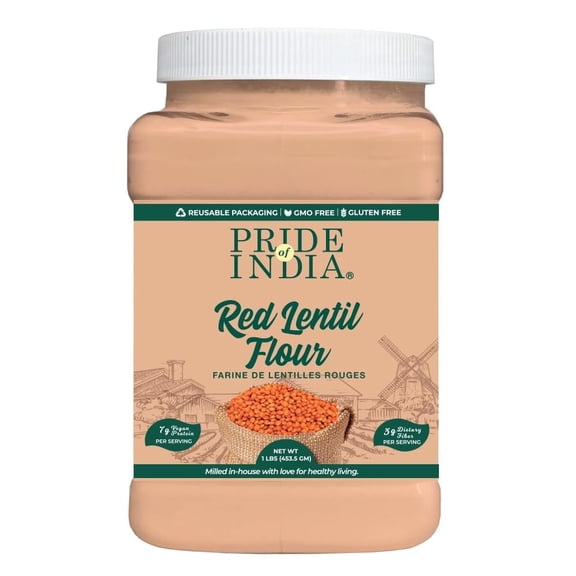 Pride of India Red Lentil Flour, 1 lb