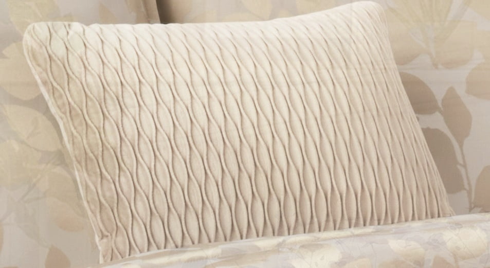 5-Piece Lux Jacquard Comforter Set in Beige & Gold, Queen