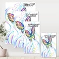 thumbnail image 4 of Designart ' Iridiscent Colorful Butterfly ' Traditional Canvas Wall Art Print, 4 of 4