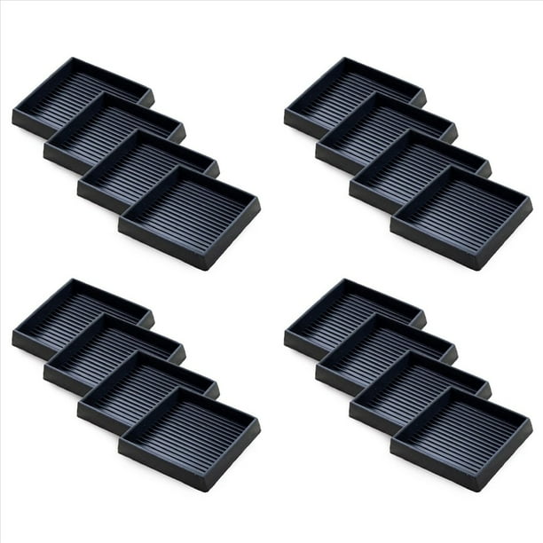 16 Almohadillas Antideslizantes para Muebles: Tazas Cuadradas de Goma Antideslizantes de 2 X 2 Pulgadas, Posavasos para Patas, Sofá, Silla, Topes para Cama