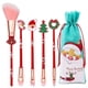 thumbnail image 1 of Juego De Brochas De Maquillaje Con Varita De Navidad, Brochas De Maquillaje Con Mango De Árbol De Navidad De Santa Elk De Dibujos Animados Para Rubor, Base, Cejas, Sombra De Ojos, Labios Methold HA038653-00, 1 of 6