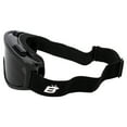 thumbnail image 3 of Birdz Eyewear Vulture Motorcycle Goggles ANSI Z87.1+ Padded Fit-Over Safety Goggles 2 Pairs Black Frame w/Smoke & ReflecTech Blue Mirror Lenses, 3 of 9