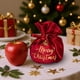 thumbnail image 4 of Bolsa De Tela Para Manzanas Bolsa navideña de terciopelo con cordón ajustable, 15 x 12 x 12 cm, ideal para regalos navideños (1 unidad) Rkxzt, 4 of 8