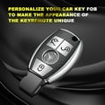 thumbnail image 4 of Xotic Tech 3 Button Full Protection Silver Smart Key Fob Cover Case Shell Compatible with Mercedes Benz A B C E S G M V Class CLA CLS GLA GLC GLE GLK GLS, 4 of 9