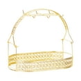 thumbnail image 4 of jifeng Bottle Rack Kitchen Organizer Home Metal Gift Versatile Minimalist with Storage Oval Gold, 4 of 9