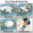 thumbnail image 7 of 1pc Floral Pattern Absorbent Non-Slip Bathroom Thickened Flannel Rug Decor,Soft,Quick Drying,Suitable For Indoor/outdoor Use,Bathrooms,Bedrooms,Kitchens,Terrace,Laundry Rooms,16"x24", 7 of 7