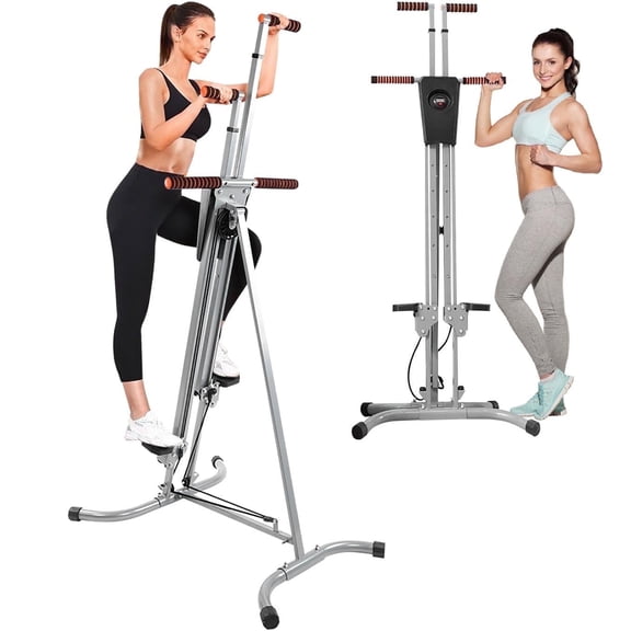 Ldyso Vertical Climber Folding Heavy Duty 440lbs Loading Exercise Vertical Climber Stepper Home Gym Fitness Workout Cardio Machine
