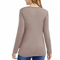 thumbnail image 4 of T-shirt de Maternité pour Femmes à Ourlet Irrégulier et Uni, Décontracté, à Manches Longues, Col Rond, Basique, T-Shirt d'Allaitement, 4 of 5